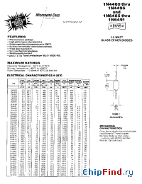 Datasheet 1N4460 производства Microsemi